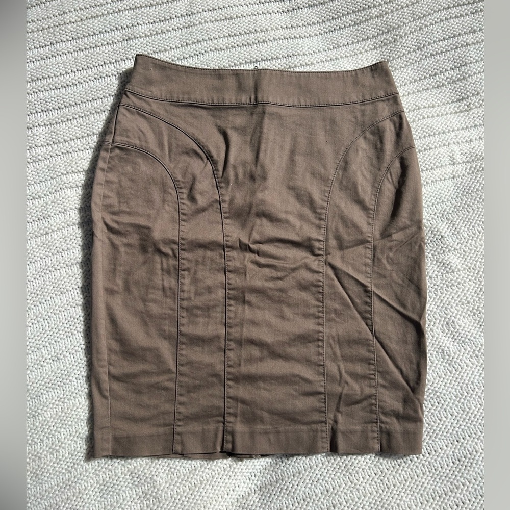 H&M, Tan & Brown Pencil Skirt, Size 12 - Picture 2 of 3